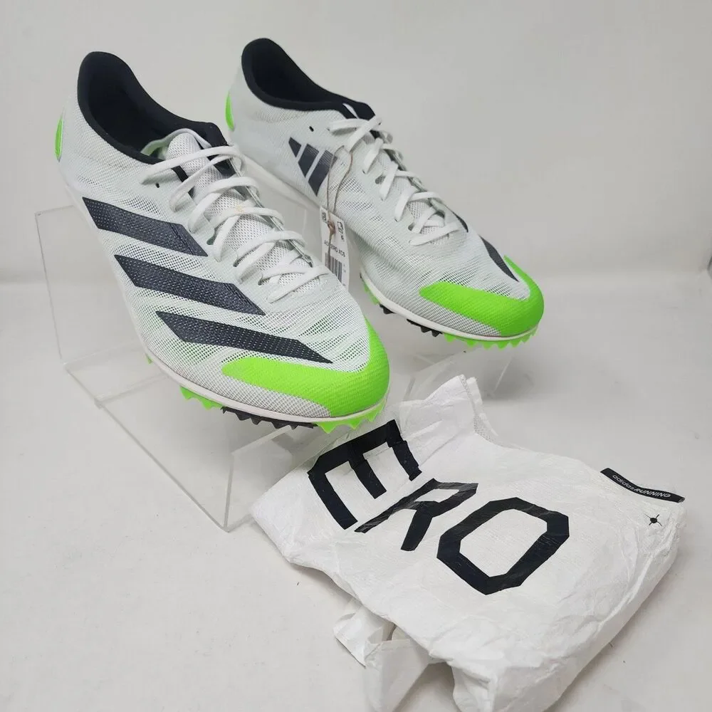 Adidas Adizero XCS Shoes Mens Size 10.5 White Green Track Running Spikes GX6681